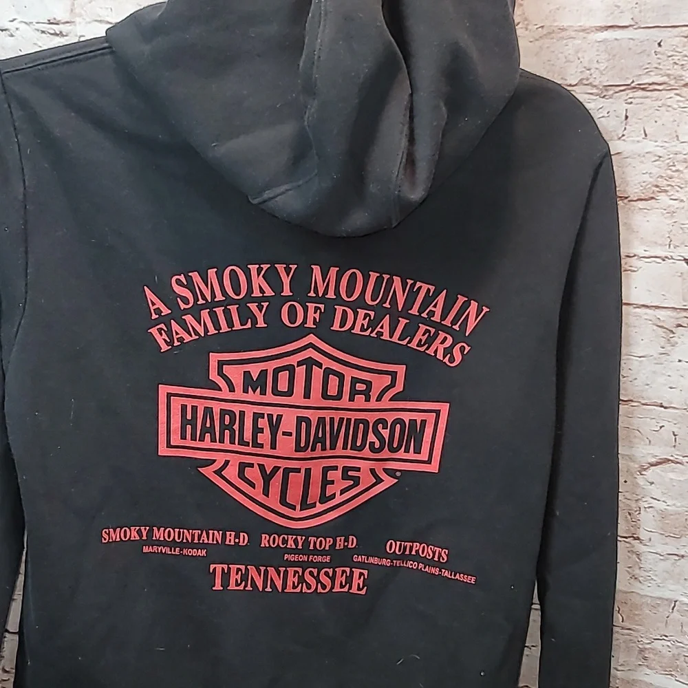 Harley davidson zip up hoodie Smoky mountains men's small - Picture 4 of 5